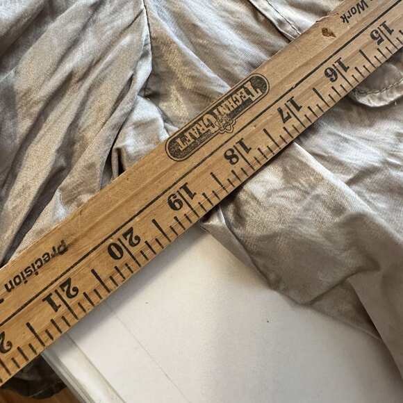 Chicos Womens Crinkled Metallic Jacket Button Up Jacket Size 3 XL Tan Coat Top - Picture 6 of 8